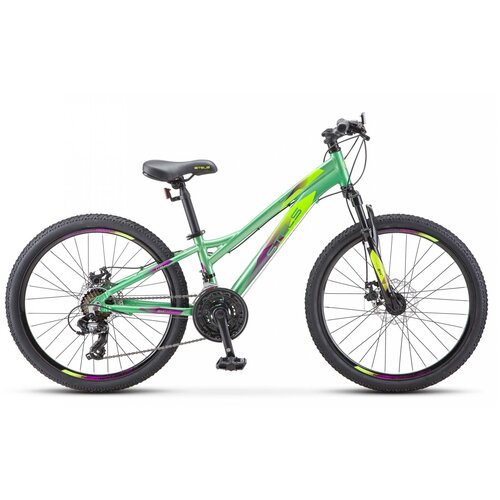 Подростковый горный велосипед Stels Navigator с колесами 24 460 MD K010 рама 11 зеленый 21 скорость