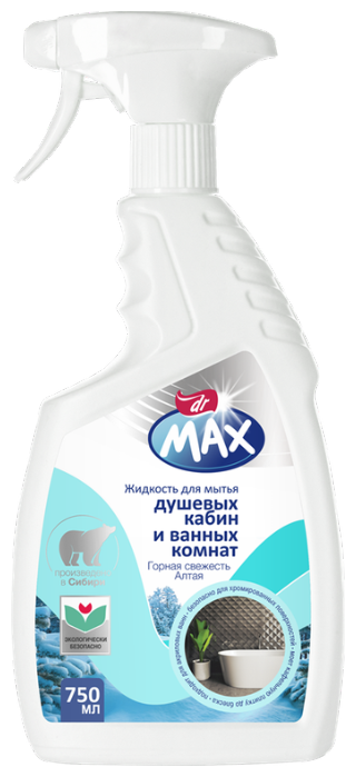 Жидкость для мытья душевых и ванных Dr MAX "Горная свежесть Алтая", 750мл - фото №1