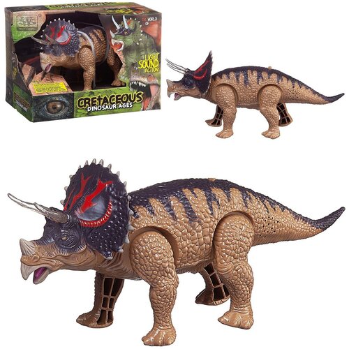 фото Игрушка развивающая джунфа динозавр трицератопс движение свет/звук 2 цвета ws5315 junfa toys
