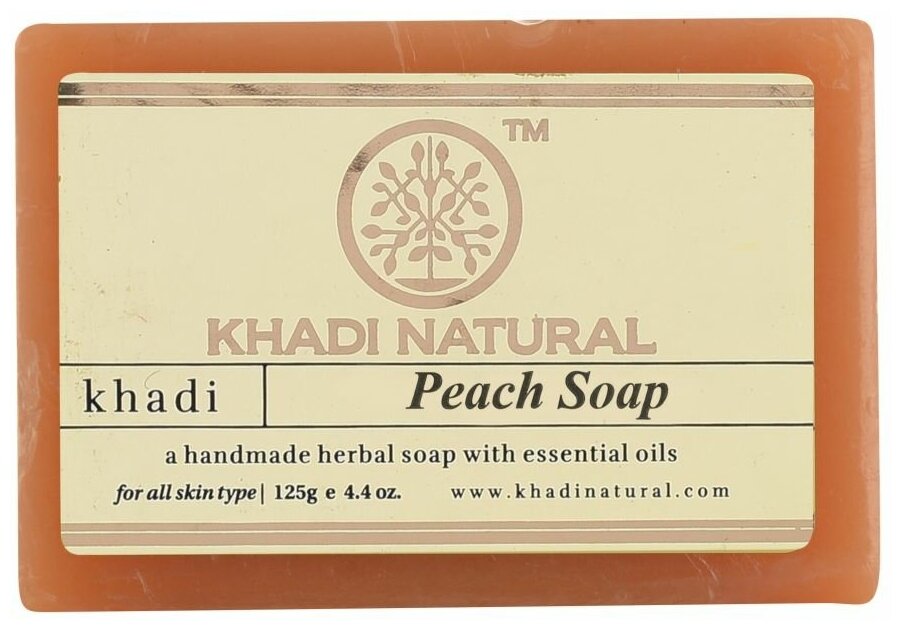 Khadi Natural Мыло кусковое Herbal Peach Soap