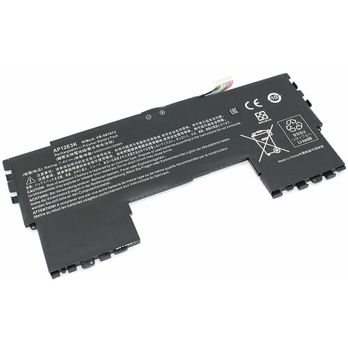 аккумулятор для ноутбука acer s7 191 53314g12ass 7 4v 4400mah Аккумулятор OEM (совместимый с AP12E3K) для ноутбука Acer Aspire S7 Ultrabook 7.4V 4400mAh черный