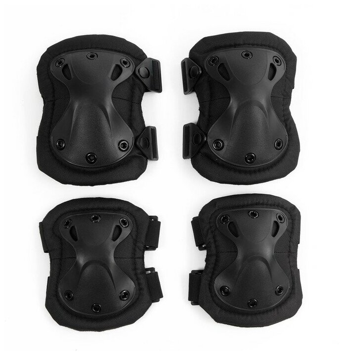 фото Набор наколенники 17 x 20 см и налокотники 14 x 17.5 см, черные