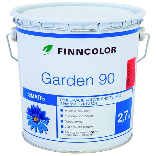 Finncolor Garden 90 эмаль алкидная глянцевая (под колеровку, база C, 2,7 л)