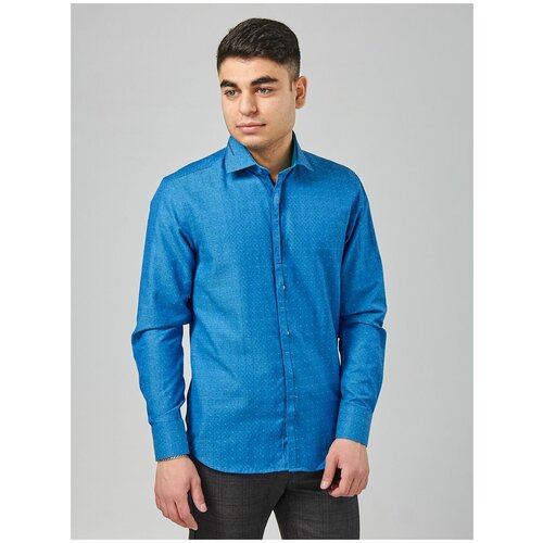фото Рубашка louis fabel, размер (50)l, синий