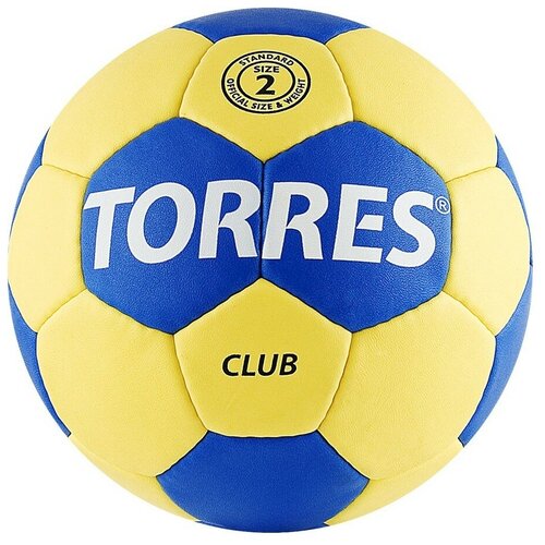 Мяч для гандбола TORRES Club H30042 2 желтый/синий