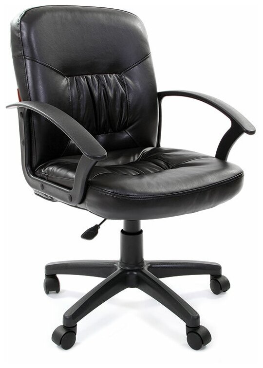 Компьютерное кресло Chairman 651 офисное, обивка: искусственная кожа, цвет: черный