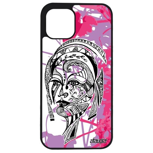 фото Чехол на телефон iphone 12 mini, "портрет женщины" лицо трибал utaupia