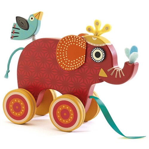 Каталка-игрушка DJECO Слоник 06231 красный 2002₽
