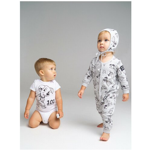 Комплект одежды  playToday для мальчиков, боди и комбинезон и чепчик и нагрудник, размер 74, черный