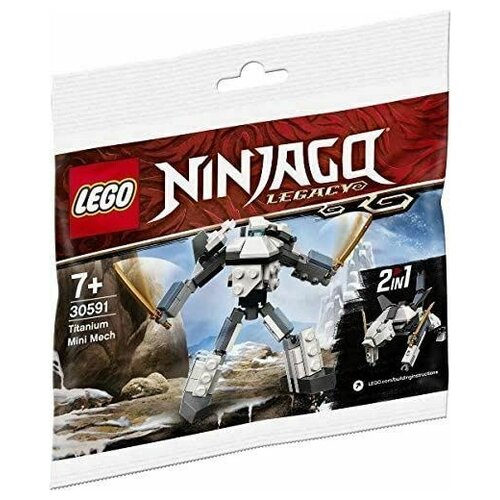 конструктор lego ninjago 71781 lloyd’s mech battle evo 223 дет Конструктор LEGO NinjaGo 30591 Titanium Mini Mech, 77 дет.