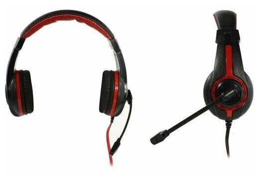 Наушники с микрофоном Oklick HS-L200 черный/красный 2м мониторы (Y-819) - фотография № 12