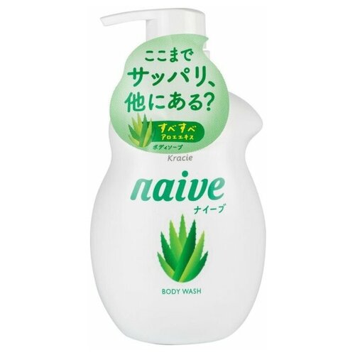 Купить KRACIE Мыло жидкое для тела Naive с экстрактом алоэ, мягкая упаковка 380 мл