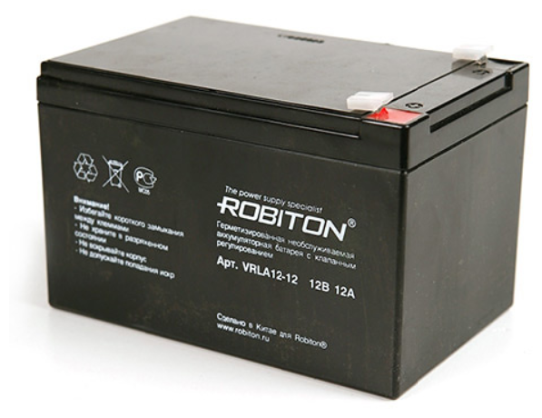 Свинцово-кислотный аккумулятор ROBITON VRLA12-12 (12 В, 12 Ач)