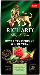 Чай черный Richard Royal Strawberry & Aloe Vera, в пакетиках, 25 пак.