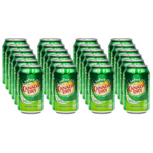 Газированный напиток Canada Dry Ginger Ale, 0.33 л, металлическая банка, 24 шт.