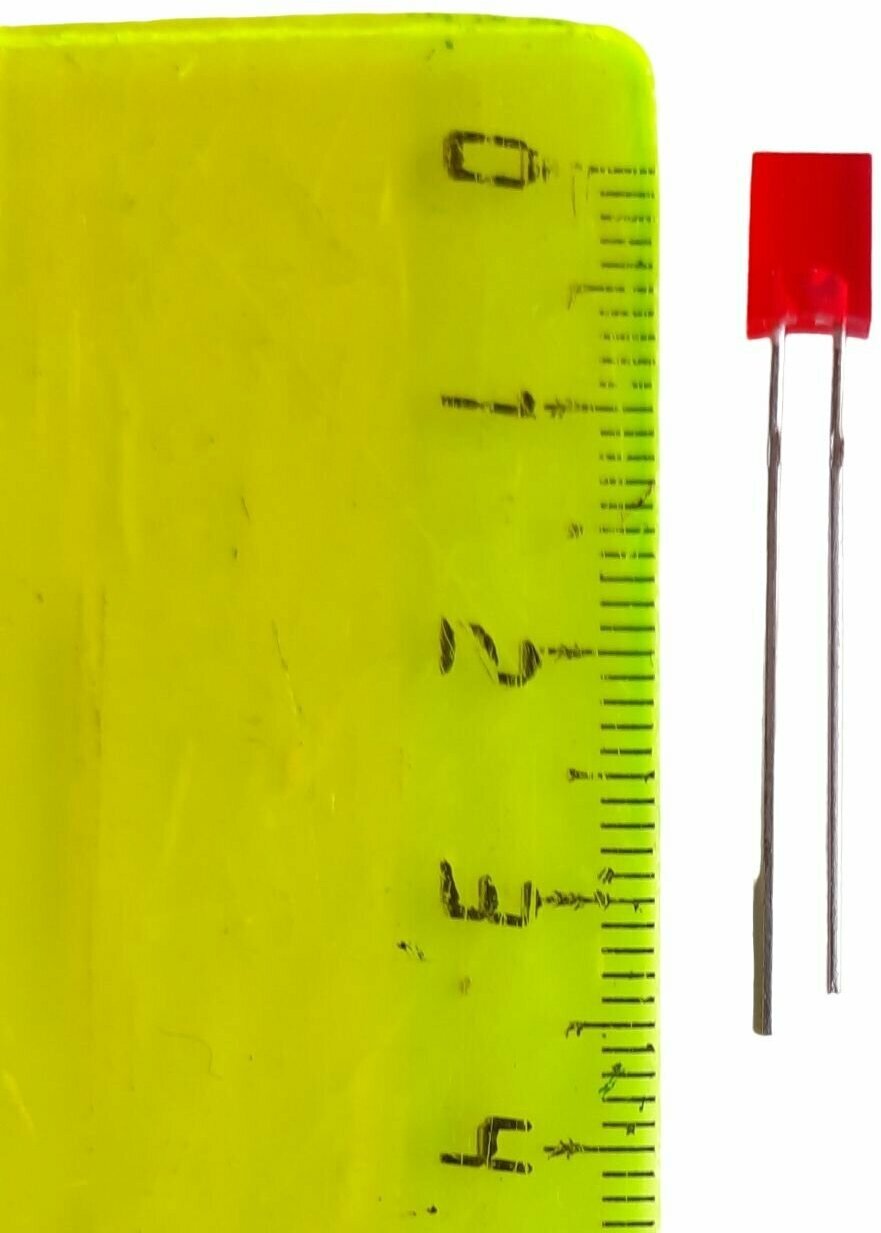 фото Светодиод 5х2 мм, красный (прямоугольный) 50 шт LH5230