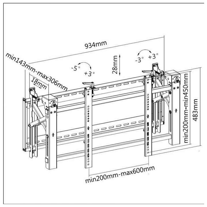 Кронштейн для видеостен Digis DSM-P0380 — фото 1