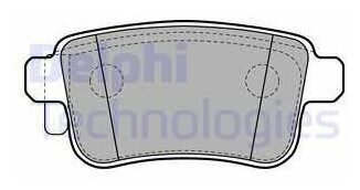 Колодки тормозные дисковые, DELPHI LP2126