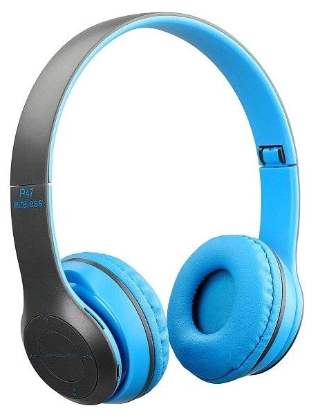 Беспроводные Bluetooth наушники P47 Wireless цвет синий