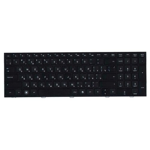 Клавиатура keyboard 676504-251 для ноутбука HP ProBook 4540s 4545s 4740s черная с черной рамкой 944₽