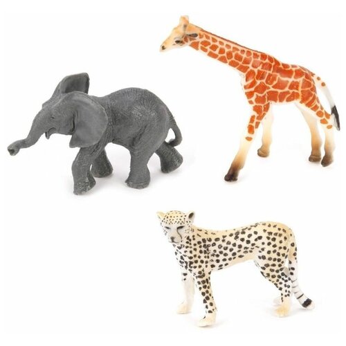 Набор фигурок Наша Игрушка Дикие животные Jungle animal, 8 см, 3 шт (2A003)