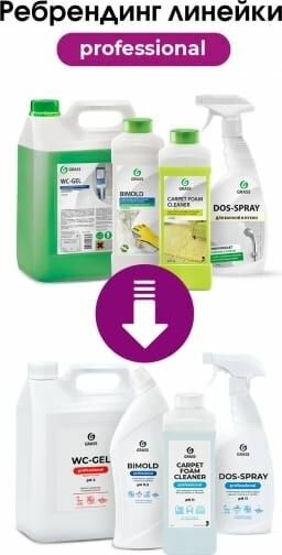 Средство для очистки после ремонта Grass PROFESSIONAL Cement Cleaner, концентрат, 1л