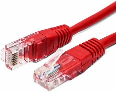 Патч-корд U/UTP 5e кат. 5м Filum FL-U5-5M-R, кабель для интернета, 26AWG(7x0.16 мм), омедненный алюминий (CCA), PVC, красный