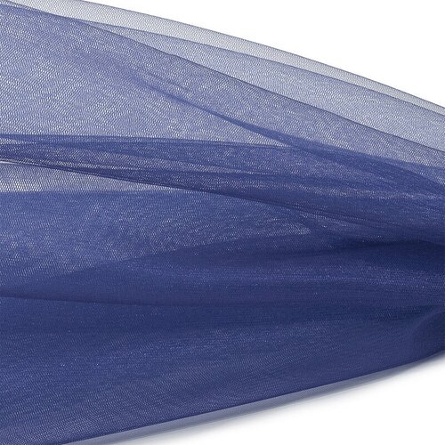 Фатин Кристалл средней жесткости блестящий арт. K. TRM шир.300см, 100% полиэстер цв. 73 К уп.5м - т. джинсовый