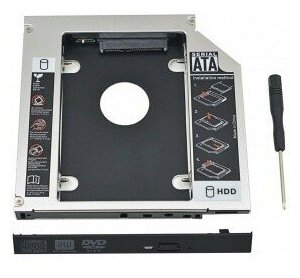 Orient переходник Адаптер UHD-2SC9 для 2.5” SATA HDD для установки в SATA отсек оптического привода ноутбука 9.5 мм 30262