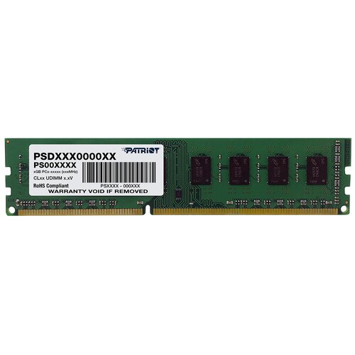 Оперативная память Patriot Memory 4 ГБ DDR3 1333 МГц DIMM CL9 PSD34G13332 память ddr3 patriot 4gb signature line psd34g13332