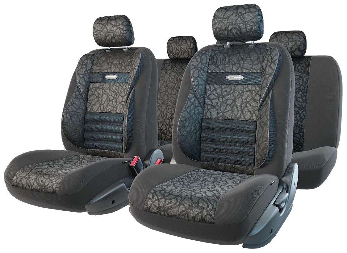 AUTOPROFI CMB-1105 ANTHRACITE (M) CMB-1105 ANTHRACITE (M)_чехлы для сиденья! COMFORT COMBO, 6 молний, полипропилен, Антрацит, R М\