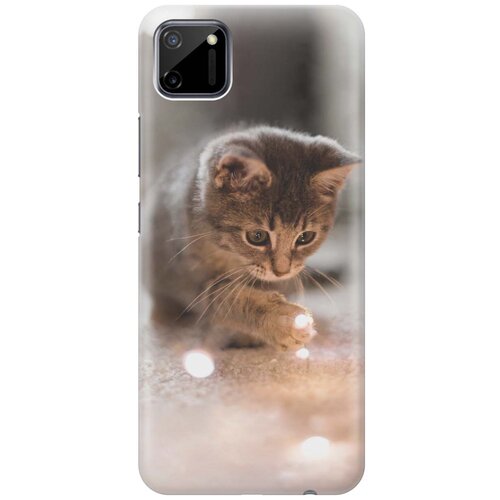 фото Cиликоновый чехол на realme c11 / рилми с11 с принтом "котенок и свет" gosso
