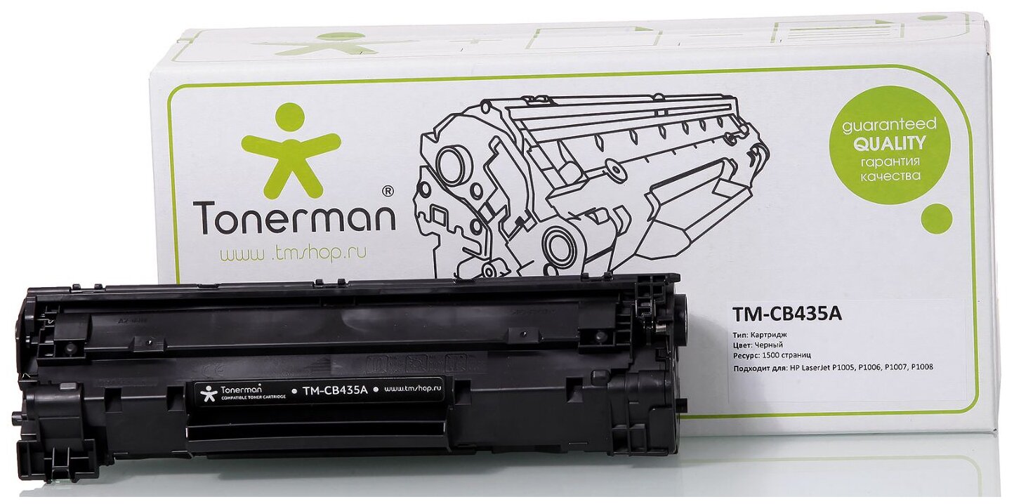 Картридж Tonerman CB435A для HP LaserJet LJ P1005, P1006, P1007, P1008