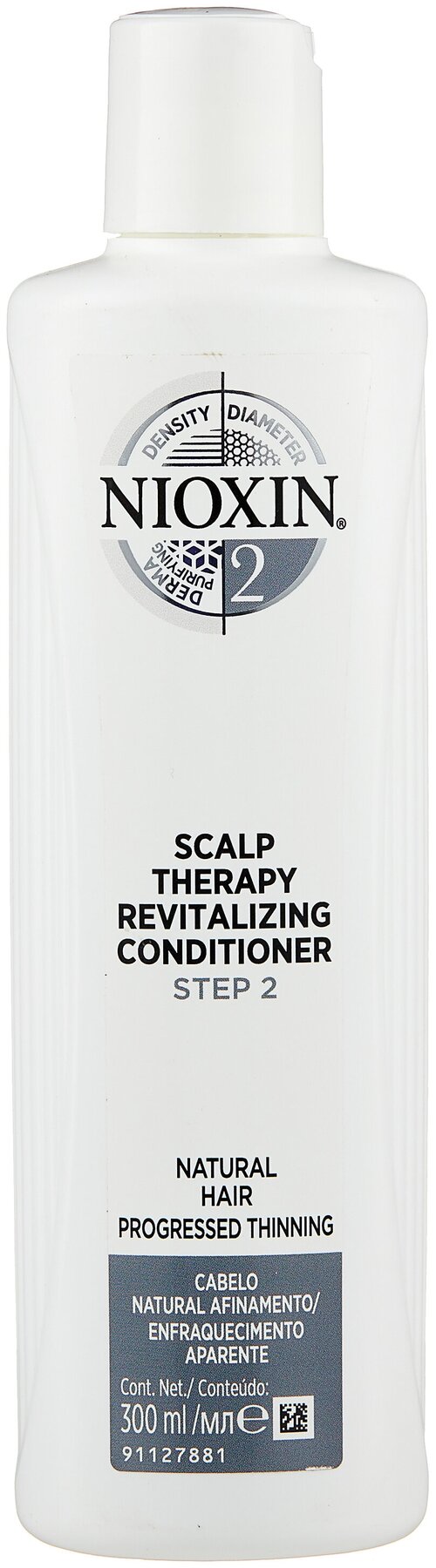 Nioxin кондиционер Scalp Therapy Conditioner System 2 для натуральных истонченных волос, 300 мл