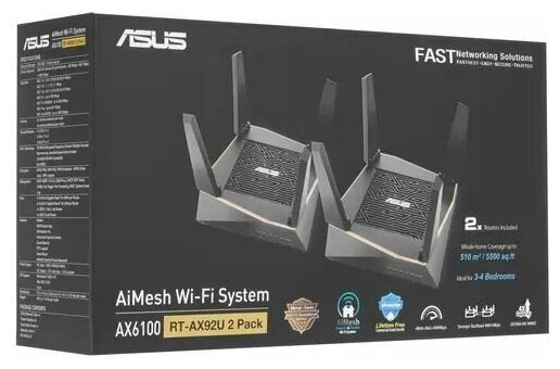 Wi-Fi система Asus RT-AX92U (2-pk)