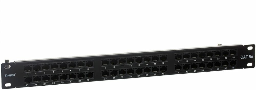 Патч-панель ExeGate EPPHD-UTP-1U-19-48-8P8C-C5e-110D