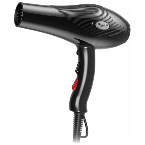 Фен Ollin Professional Hair Tools OL-7200 Фен профессиональный 2300-2600W, Фен профессиональный 2300-2600W, 2 насадки, черный, 1 шт