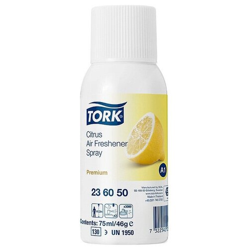 Tork аэрозольный освежитель воздуха, цитрусовый аромат A1 236050, 75 мл., 1 шт.