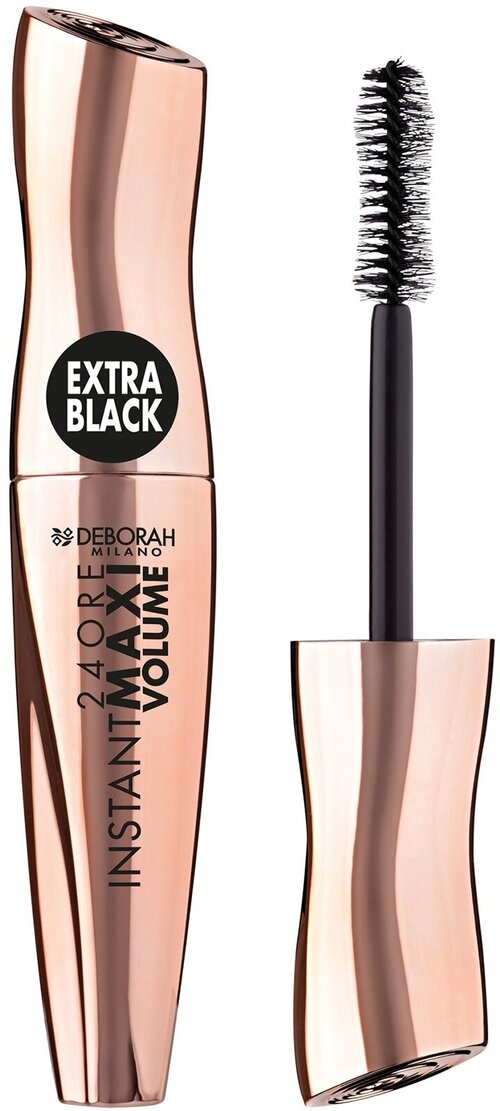 DEBORAH MILANO Тушь для ресниц максимальный объем 24 Ore Instant Maxi Volume Mascara, 12 мл, Ультра черный