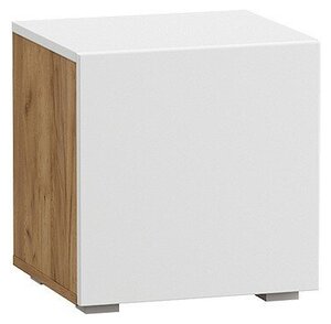 <b>Тумба</b> прикроватная на ножках в <b>прихожую</b> в гостиную с ящиком Hesby Nightstand 15 белая коричневая Ког