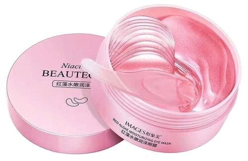 Images гидрогелевые патчи для глаз Niacinome Beautecret Red Algae Moisturizing Eye Mask, 60 шт.