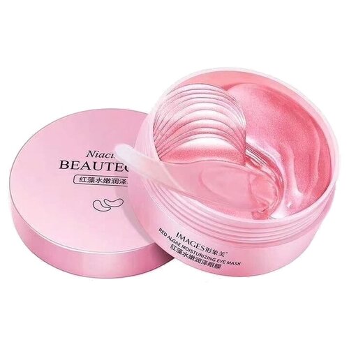 Images гидрогелевые патчи для глаз Niacinome Beautecret Red Algae Moisturizing Eye Mask, 60 шт.