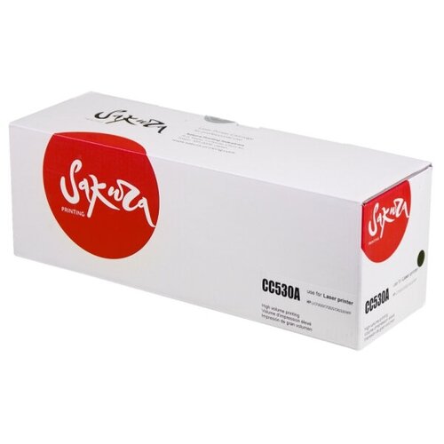 Картридж Sakura CC530A, 3500 стр, черный картридж sakura cc530a crg718k 3500 стр черный