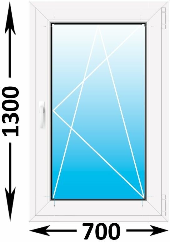 Пластиковое окно Veka WHS одностворчатое 700x1300 (ширина Х высота) (700Х1300)