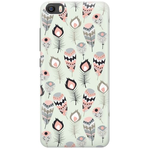 фото Cиликоновый чехол на xiaomi mi 5 / сяоми ми 5 с принтом "перья бохо" gosso