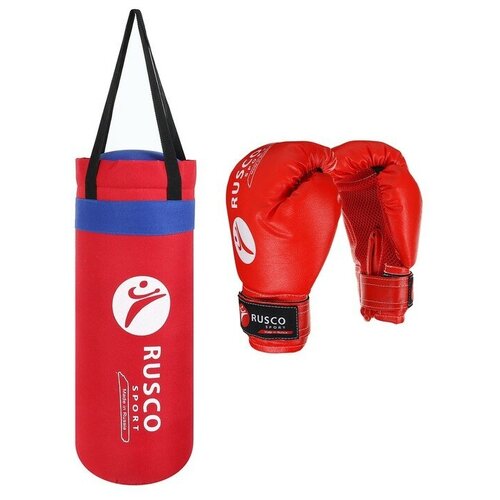 Набор боксерский Sima-land для начинающих, Rusco Sport: мешок, перчатки, красный, 6 Oz (7633976) мешок боксерский kett up на стропах красный