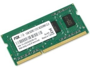 Модуль памяти NBook SO-DDR3 1024Mb, 1333Mhz, Foxline (FL1333D3SO9-1G)