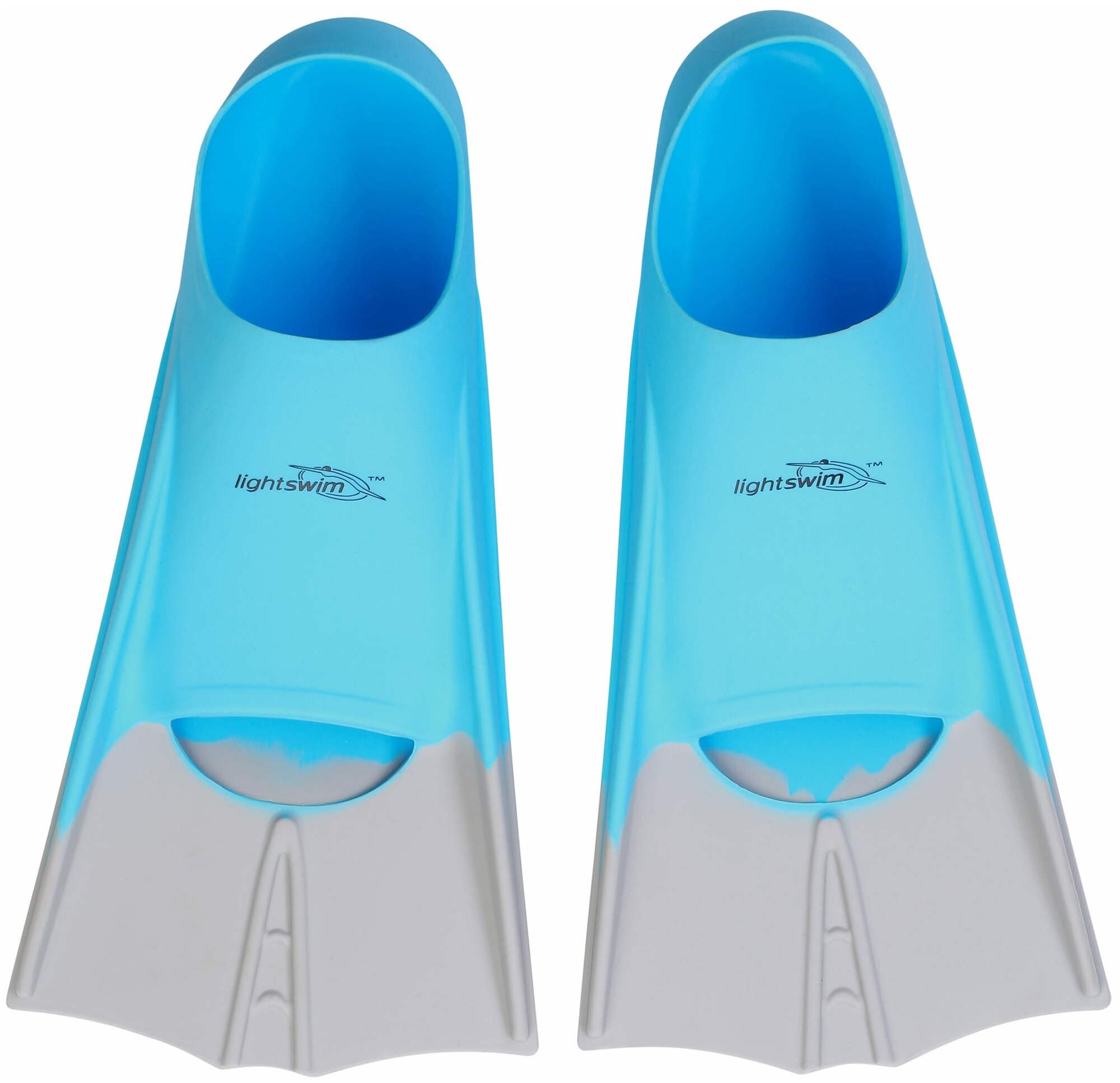 Ласты для плавания детские Training fins Light Swim LSF11 (CH) Голубой/Серый, р. 33-35