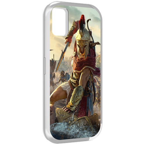 Чехол MyPads Assassin's Creed Odyssey Kassandra мужской для UMIDIGI A11 задняя-панель-накладка-бампер