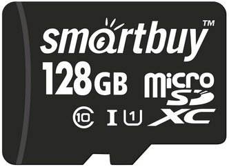Карта памяти 128Gb MicroSD SmartBuy Class 10 + adapter (SB128GBSDCL10-01)